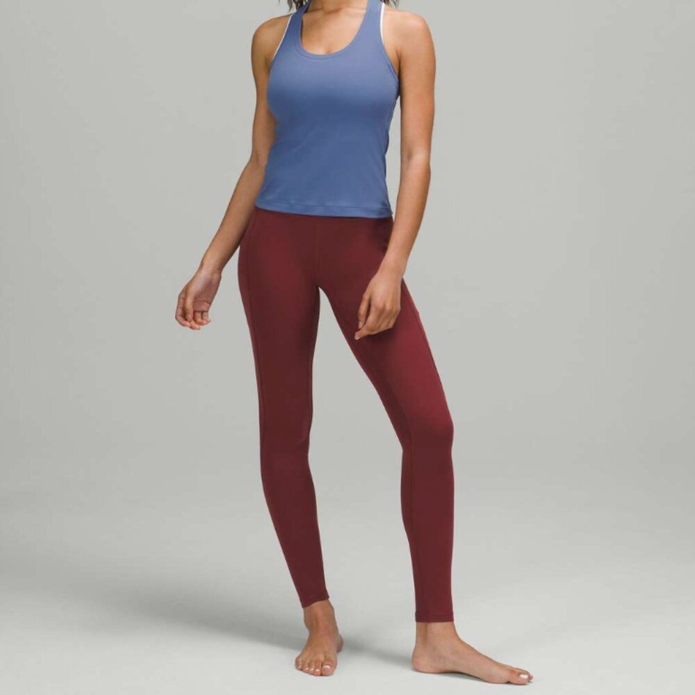 NEW Lululemon Align High-Rise Pant/Leggings with Pockets 28" Mulled Wine Size 2
